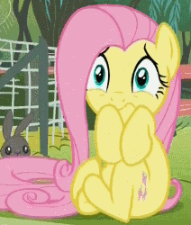 Size: 212x250 | Tagged: safe, edit, screencap, fluttershy, pegasus, pony, filli vanilli, animated, crying, cute, loop, scared, shaking, shyabetes, solo