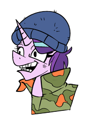 Size: 648x904 | Tagged: safe, artist:cowsrtasty, starlight glimmer, pony, unicorn, the mean 6, beanie, clothes, hat, simple background, solo, transparent background, zergface