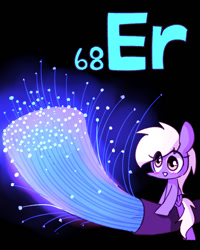 Size: 800x1000 | Tagged: safe, artist:joycall6, part of a set, derpy hooves, pegasus, pony, series:joycall6's periodic table, cute, derpabetes, erbium, female, fiber optic, mare, misleading thumbnail, optical fiber, periodic table, riding, solo