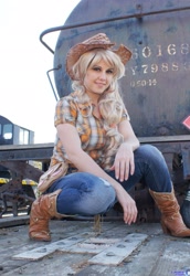 Size: 1409x2048 | Tagged: safe, artist:rose0fmay, applejack, human, cosplay, irl, irl human, photo, solo