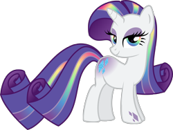 Size: 5789x4344 | Tagged: safe, artist:xebck, rarity, pony, unicorn, absurd resolution, rainbow power, simple background, solo, transparent background, vector