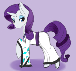 Size: 1000x923 | Tagged: safe, artist:celestialoddity, rarity, pony, unicorn, kimono (clothing), looking at you, simple background, solo