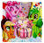 Size: 1776x1719 | Tagged: safe, artist:antych, artist:renroyal, applejack, pinkie pie, oc, oc:anto, earth pony, pony, collaboration, cake, candy, cherry, cupcake, happy, lollipop, traditional art