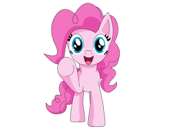 Size: 1032x774 | Tagged: safe, artist:umsauthorlava, pinkie pie, earth pony, pony, female, mare, pink coat, pink mane, solo, waving