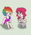 Size: 800x903 | Tagged: safe, artist:bambinen, derpibooru import, pinkie pie, rainbow dash, human, humanized