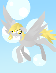 Size: 1280x1656 | Tagged: safe, artist:skyflys, derpy hooves, pegasus, pony, :3, female, mailmare, mare, simple background, solo