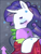 Size: 500x665 | Tagged: safe, artist:shickietan, rarity, spike, dragon, pony, unicorn, blushing, cute, female, hug, male, shipping, sparity, straight