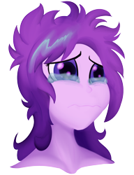 Size: 1500x1950 | Tagged: safe, artist:7los7, starlight glimmer, equestria girls, the mean 6, bust, crying, equestria girls interpretation, female, frown, sad, sadlight glimmer, scene interpretation, simple background, solo, transparent background, wavy mouth