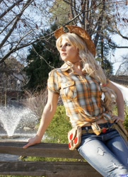 Size: 1482x2048 | Tagged: safe, artist:rose0fmay, applejack, human, cosplay, irl, irl human, photo, solo