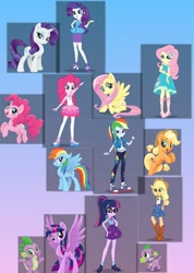 Size: 664x930 | Tagged: safe, derpibooru import, editor:spike fancy, applejack, fluttershy, pinkie pie, rainbow dash, rarity, sci-twi, spike, spike the regular dog, twilight sparkle, twilight sparkle (alicorn), alicorn, dog, earth pony, pegasus, pony, unicorn, better together, equestria girls, my little pony: the movie, converse, cute, female, geode of fauna, geode of sugar bombs, geode of super speed, geode of super strength, geode of telekinesis, humane five, humane six, looking at you, magical geodes, male, mane six, sandals, shoes, sneakers, spike's dog collar