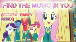 Size: 1280x720 | Tagged: safe, big macintosh, fluttershy, rarity, toe-tapper, torch song, earth pony, pegasus, pony, unicorn, filli vanilli, find the music in you, flutterguy, male, ponytones, remix, stallion, youtube link