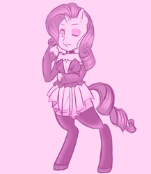 Size: 2000x2300 | Tagged: safe, artist:femmychan, rarity, anthro, unicorn, clothes, solo, wip