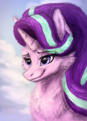 Size: 1809x2500 | Tagged: safe, artist:aquarellewolf, starlight glimmer, pony, unicorn, smiling, solo