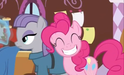 Size: 660x400 | Tagged: safe, screencap, maud pie, pinkie pie, earth pony, pony, maud pie (episode), :d