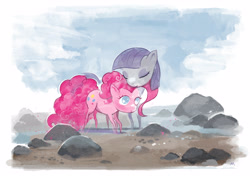 Size: 3859x2728 | Tagged: safe, artist:cmaggot, maud pie, pinkie pie, earth pony, pony, maud pie (episode), siblings, sisters