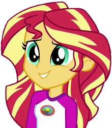 Size: 615x698 | Tagged: safe, artist:fella, sunset shimmer, equestria girls, legend of everfree, camp everfree outfits, cute, female, looking at you, shimmerbetes, simple background, smiling, solo, transparent background