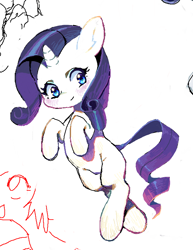 Size: 614x797 | Tagged: safe, artist:aruurara, rarity, pony, unicorn, female, horn, mare, white coat