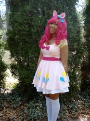 Size: 1280x1713 | Tagged: safe, artist:rainbowredwood, pinkie pie, human, cosplay, irl, irl human, photo, solo