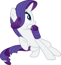 Size: 5300x5715 | Tagged: safe, artist:sir-teutonic-knight, rarity, pony, unicorn, .svg available, absurd resolution, scared, simple background, solo, transparent background, vector