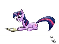 Size: 1024x768 | Tagged: safe, artist:ravenousdrake, derpibooru import, twilight sparkle, book, reading, solo