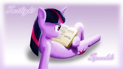 Size: 3840x2160 | Tagged: safe, artist:notrollingallowed, derpibooru import, twilight sparkle, book, reading, solo