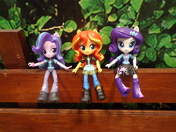 Size: 4608x3456 | Tagged: safe, rarity, starlight glimmer, sunset shimmer, equestria girls, doll, equestria girls minis, singapore, toy