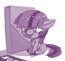 Size: 774x726 | Tagged: safe, artist:kevinsano, derpibooru import, twilight sparkle, filly, filly twilight sparkle, sketch, solo