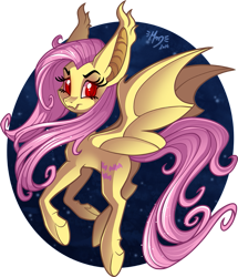 Size: 671x782 | Tagged: safe, artist:merionminor, fluttershy, bats!, flutterbat, solo