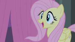 Size: 1875x1056 | Tagged: safe, screencap, fluttershy, pegasus, pony, filli vanilli, cute, flutterguy, happy, singing, solo, stage