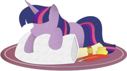 Size: 1450x813 | Tagged: safe, artist:saw-buck, derpibooru import, twilight sparkle, minimalist, pillow, quill, scroll, sleeping, solo