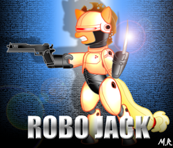 Size: 1179x1013 | Tagged: safe, artist:shadowninja976, applejack, earth pony, pony, beretta, crossover, gun, pistol, robocop, solo