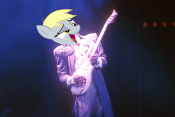 Size: 1800x1212 | Tagged: safe, edit, derpy hooves, pegasus, pony, slice of life (episode), 1000 hours in ms paint, female, mare, muffin, prince (musician), that one nameless background pony we all know and love