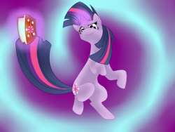 Size: 800x600 | Tagged: safe, artist:belendigievolution, derpibooru import, twilight sparkle, book, magic, solo