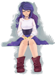 Size: 1280x1749 | Tagged: safe, artist:facerenon, rarity, equestria girls, human coloration, humanized, solo