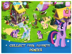 Size: 1774x1338 | Tagged: safe, screencap, amethyst star, discord, fluttershy, princess celestia, starlight glimmer, twilight sparkle, twilight sparkle (alicorn), alicorn, draconequus, pegasus, pony, unicorn, female, gameloft, male, mare