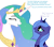 Size: 1163x1031 | Tagged: safe, artist:mlpazureglow, princess celestia, princess luna, alicorn, pony, fake smile, grounded, mean, s1 luna