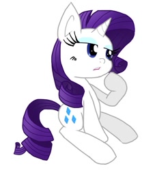 Size: 640x706 | Tagged: safe, artist:vdru7, rarity, pony, unicorn, female, mare, pixiv, purple mane, solo, white coat