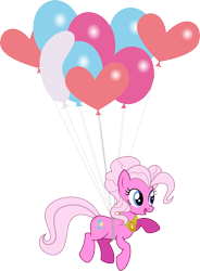 Size: 1702x2308 | Tagged: safe, artist:kaylathehedgehog, pinkie pie, pinkie pie (g3), earth pony, pony, g3, g4, balloon, element of joy, elements of harmony, flying, g3 to g4, generation leap, jewelry, necklace, solo, then watch her balloons lift her up to the sky