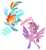 Size: 794x872 | Tagged: safe, artist:circustent, derpibooru import, rainbow dash, twilight sparkle, twilight sparkle (alicorn), alicorn, pegasus, pony, duo, female, mare