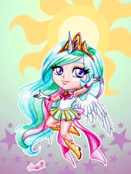 Size: 777x1028 | Tagged: safe, artist:auriaslayer, princess celestia, human, humanized, sailor scout, solo