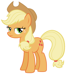 Size: 470x530 | Tagged: safe, artist:myrami, applejack, earth pony, pony, simple background, solo, transparent background, unimpressed, vector