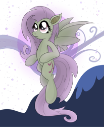 Size: 811x984 | Tagged: safe, artist:drawponies, fluttershy, bat pony, pony, flutterbat, race swap, solo