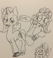 Size: 1876x2048 | Tagged: safe, artist:soxry, starlight glimmer, pony, unicorn, dialogue, solo, traditional art