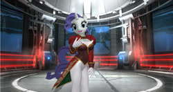 Size: 3325x1765 | Tagged: safe, rarity, anthro, 3d, dead or alive, helena, xnalara