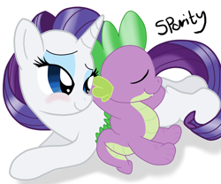 Size: 6000x5000 | Tagged: safe, artist:pokemonfan111, rarity, spike, dragon, pony, unicorn, absurd resolution, female, male, shipping, sparity, straight