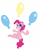 Size: 3100x3950 | Tagged: safe, artist:annakitsun3, pinkie pie, earth pony, pony, balloon, female, mare, pink coat, pink mane, solo