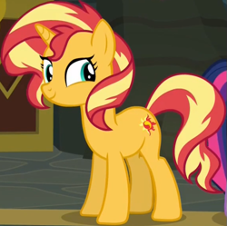 Size: 573x570 | Tagged: safe, screencap, sunset shimmer, better together, equestria girls, forgotten friendship, cute, faic, shimmerbetes, smiling, smirk, solo focus, twiface