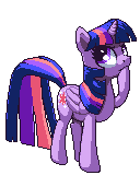 Size: 128x160 | Tagged: safe, artist:friendlyfirefox, derpibooru import, twilight sparkle, twilight sparkle (alicorn), alicorn, pony, female, mare, pixel art, pony wars advance, simple background, solo, sprite, thinking, transparent background