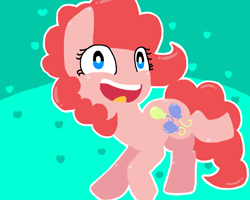 Size: 1280x1024 | Tagged: safe, artist:2butterball3, pinkie pie, earth pony, pony, female, mare, pink coat, pink mane, simple background, solo