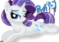 Size: 2338x1653 | Tagged: safe, artist:pokemonfan111, rarity, pony, unicorn, female, horn, mare, solo, white coat